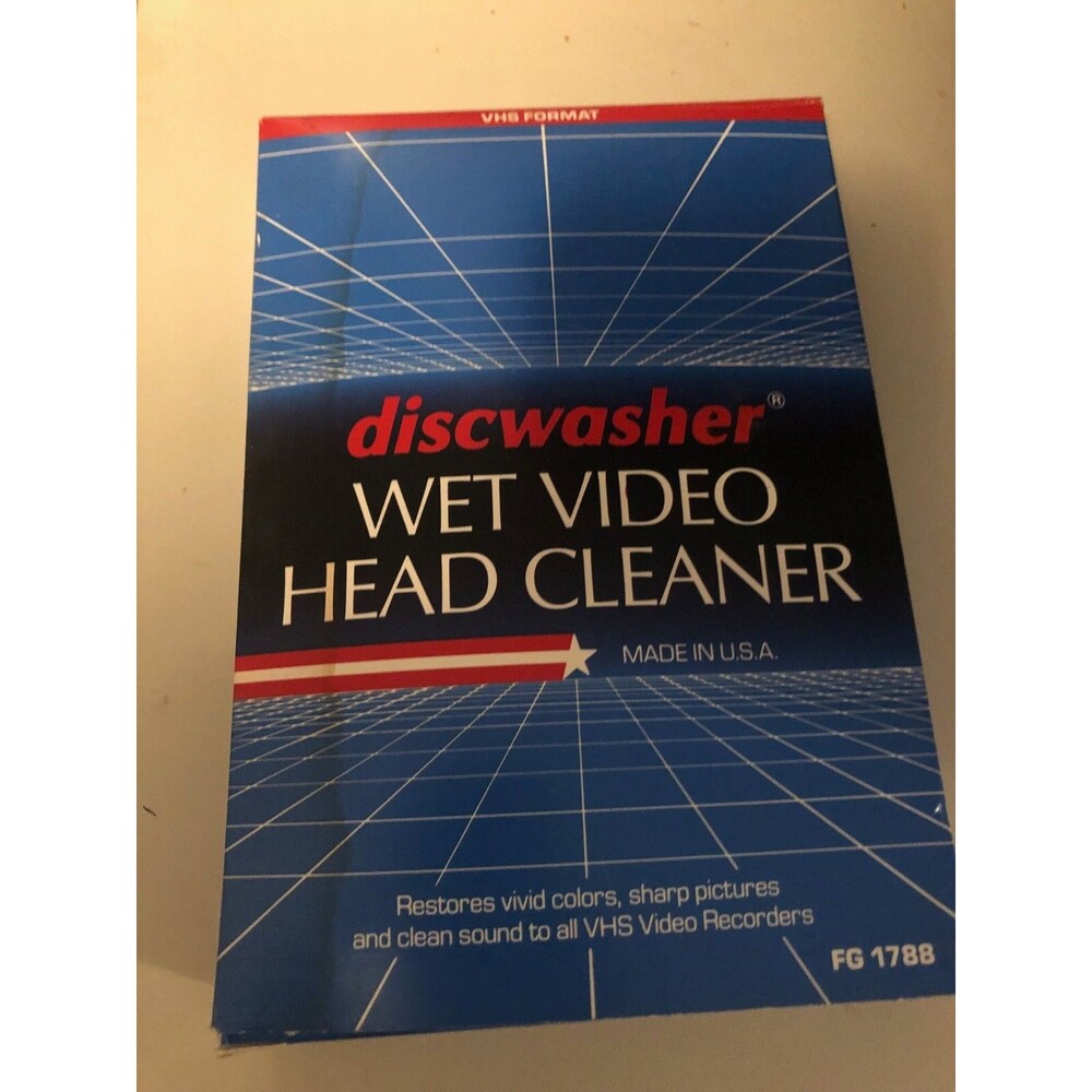 DiscWasher Wet Video Head Cleaner FG 1788 Made in USA Tested Used Once